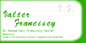 valter franciscy business card